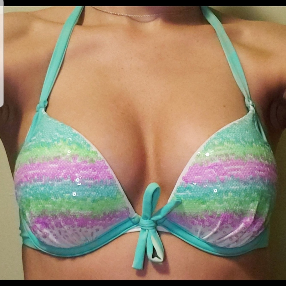 32B Victoria Secret Bombshell turquoise swimsuit s